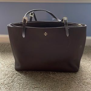 Tory Burch large burgundy tote or briefcase
